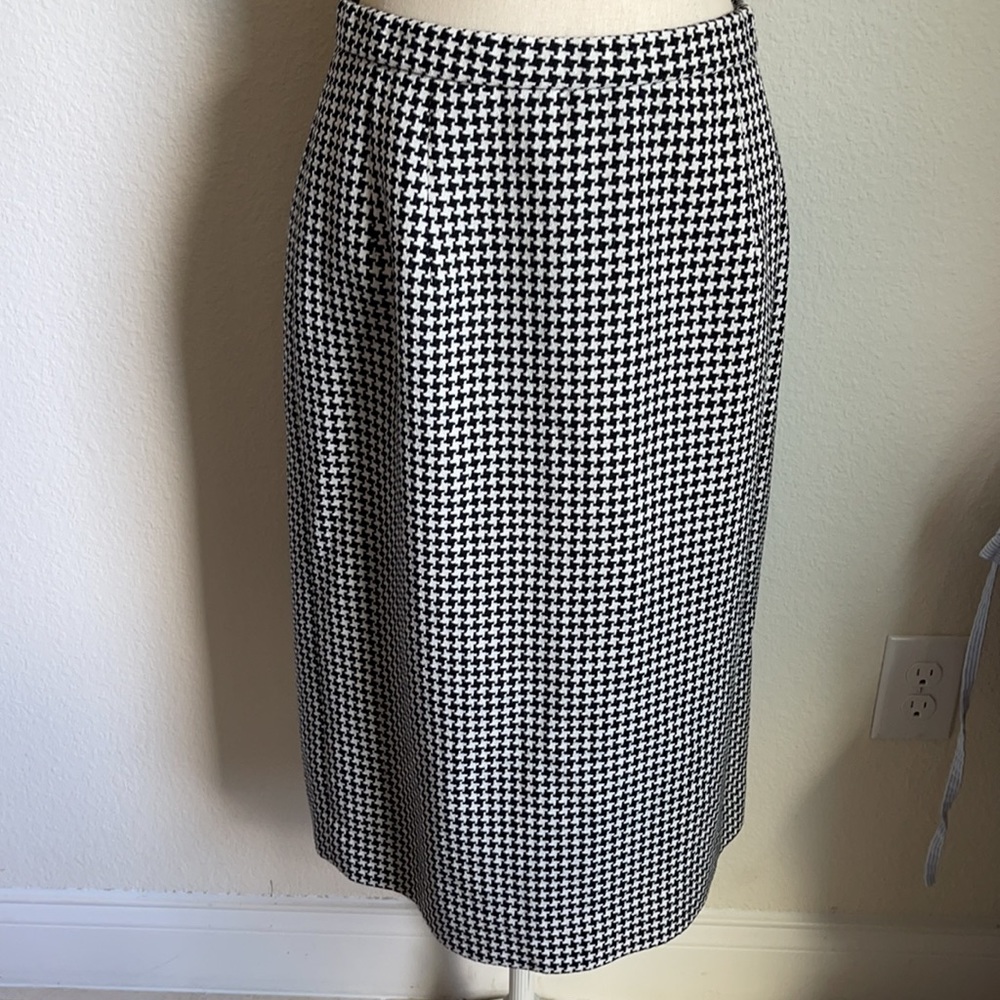 Pendleton Wool Houndstooth Jacket Skirt Set - image 7